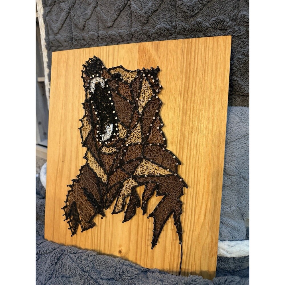 Nailed It By Sara Lynn Bear String Art Wall Hanging on Wood 12x14  Inches
